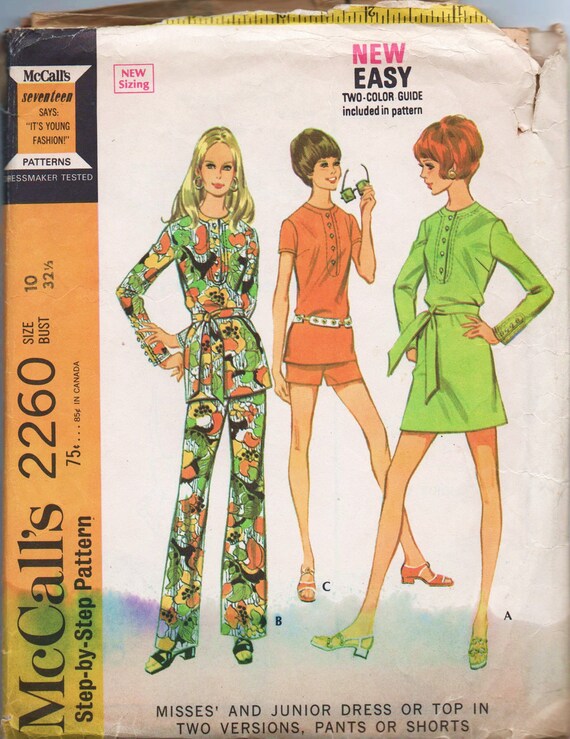 1970s vintage pattern 1/2 UNCUT McCalls 2260 1970 by GreatScott