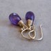 Amethyst Silver Earrings, Sterling Silver Wire, February Birthstone, February Birthday
