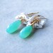 Apple Green Chalcedony, Keishi Pearls Earrings, Chandelier Earrings, Cluster earrings, OOAK