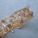 SALE 20% OFF - Pink Tourmaline Bracelet, Crochet Gold Wire, OOAK