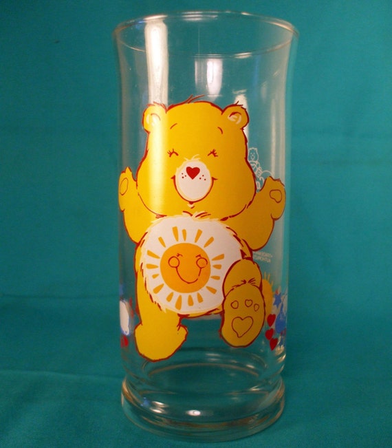 Care Bears Drinking Glass Pizza Hut by lovarevolutionary on Etsy