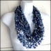 Infinity Scarf Ribbon blue light weight scarf