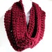 Infinity Scarf Maroon Red Scarf Cowl- Extra Large Chunky Scarf "Buy one get one 50% off lowest price"