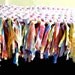 Baby Blanket- Crocheted Pastel Baby Blanket. Pastel Rainbow Ribbon Fringe. Infant Girl, Baby Bedroom Decor, Interior Design