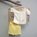 1960s Baby Boys I Magnin & Co. Knit Shirt and Short Set with Sail Boats and Ducky