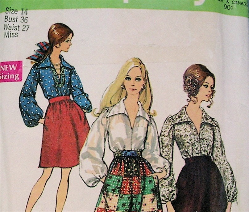 Disco 70s Vogue Palaz
zo or Harem Pants and Skirt Vintage Pattern