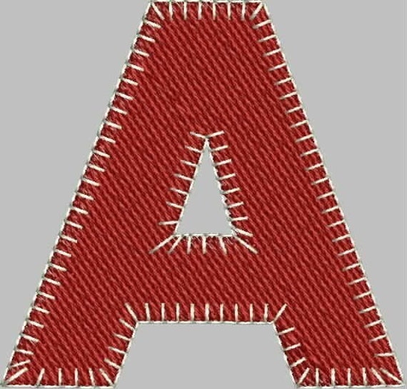 Patchwork Primitive Alphabet Embroidery Designs