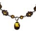 Steampunk Jewelry - Necklace - Yellow Citrine Pear Shape Faceted Supreme Quality Diamond Cut Glass Gem Stone Jewel - VICTORIAN