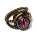 Steampunk Jewelry - RING - Red Dragon Eye - Size 6 ONLY