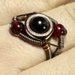 Steampunk Jewelry - Ring - Black and Red - SIZE 10.5 ONLY
