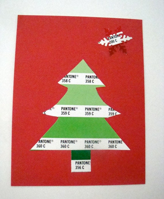 Pantone Green Recycled Christmas Card