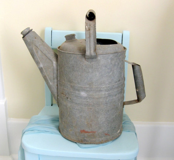 Antique Galvanized Metal Watering Can