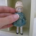 SALE - Antique German Doll Girl with Felt Clothing