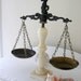 Beautiful Alabaster and Brass Vintage Decorative Scales