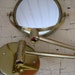 Vintage Shaving Mirror - Adjustable Wall Mount in Brass