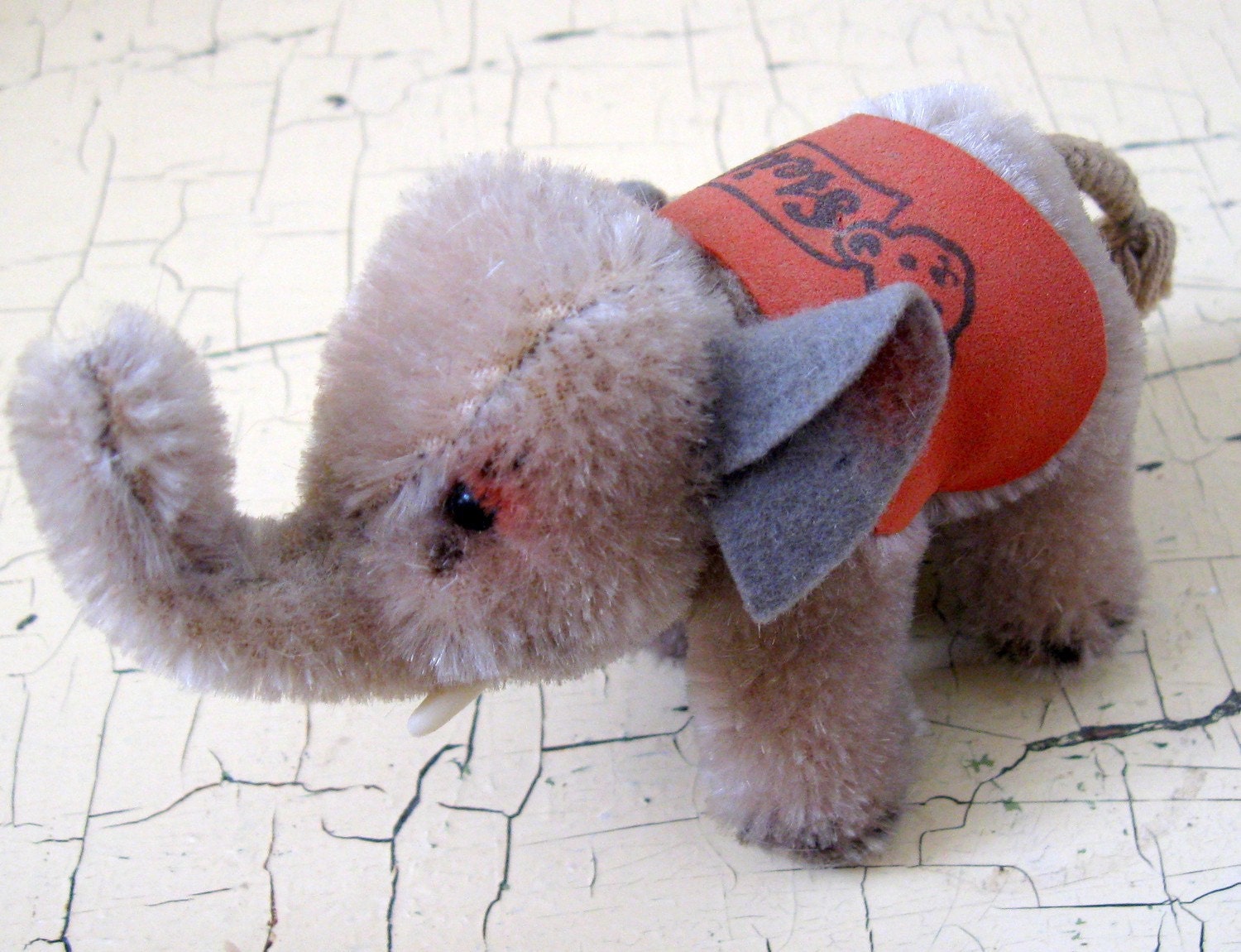 vintage stuffed elephant