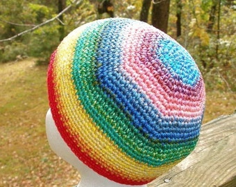 Immediate Download - PDF Crochet Pattern - The Rainbow Beanie