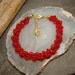 SALE Hand Stitched Spiral Weave Bracelet BIRTHDAY - Garnet - January 1.99 Shipping USA