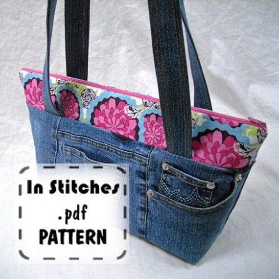 Zipper Shoulder PDF Purse Pattern-EASY Zippy Tote Tutorial-DIY Purse from sidquilts on Etsy Studio