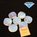 Moonstone Imitation Glass, 20mm Faceted Flat Round 4mm Thick Beads, Set of 8 pc, 1065-18