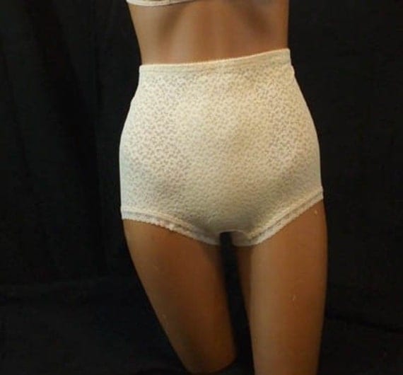 Vintage 1960s Ivory Lace Panty Girdle by Sz XL NOS