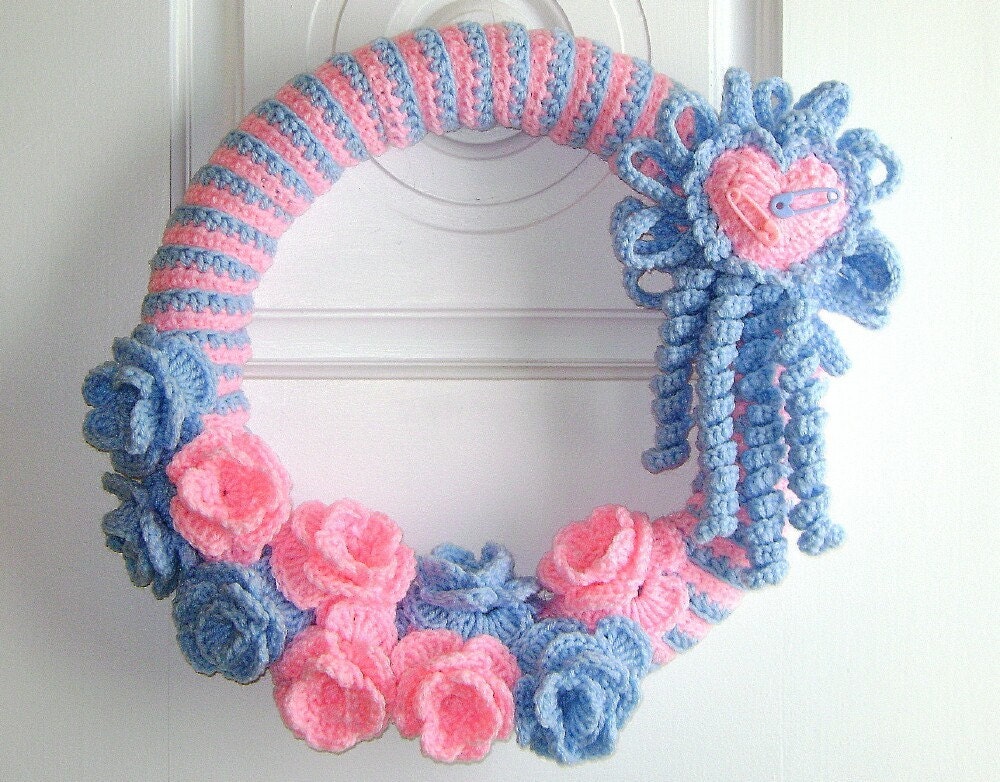 New Baby 14 Inch Crochet Wreath