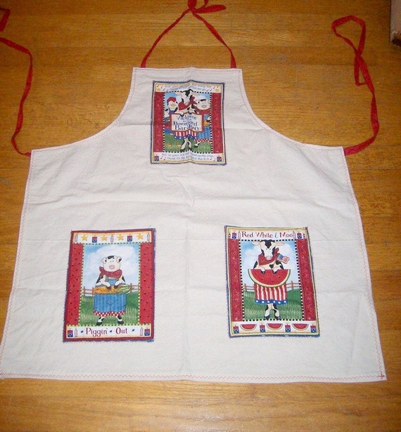 Apron - Farm Animals Apron - Fun Farm Themed Apron - Animal Farm ...