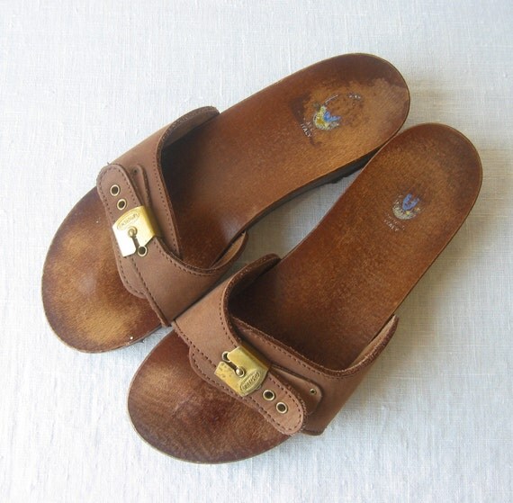 vintage sandals / dr scholls clogs / 7 7.5