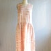 vintage tent dress / orange space dye / M L