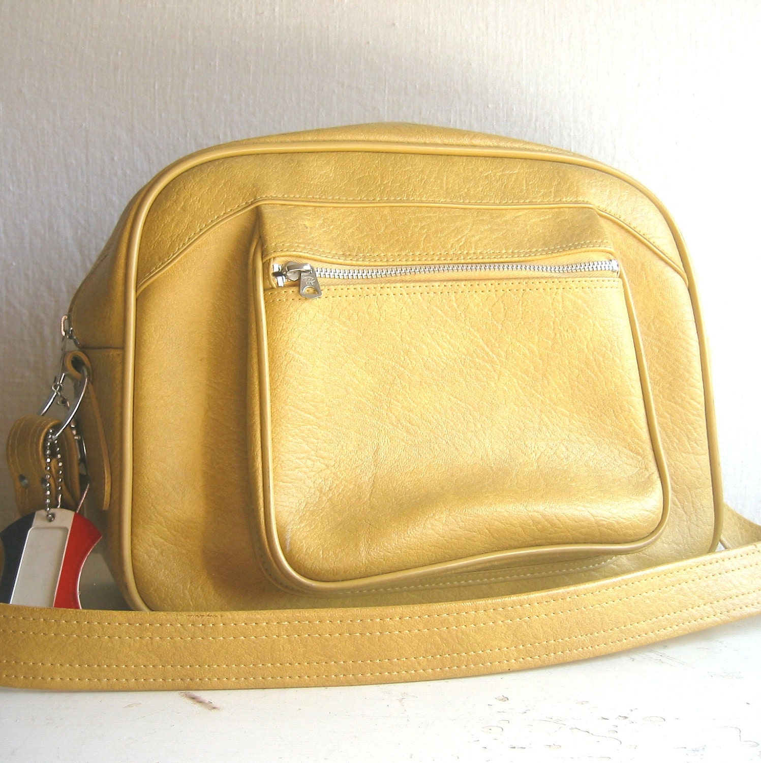 vintage tote bag / mustard yellow / weekend bag