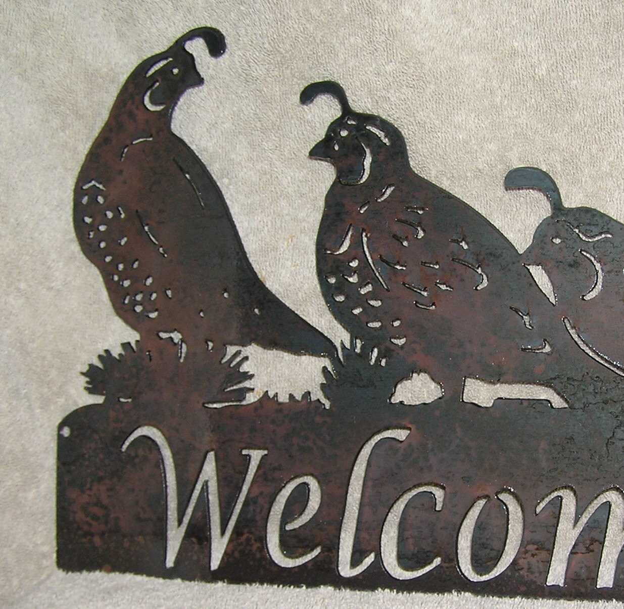 Covey of Quail SignMetal/Garden ArtSuitable for
