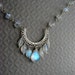 Moonstone Necklace - Rainbow Moonstone Necklace in Sterling Silver - Blue Necklace - Blue Moonstone