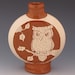 Flattened Bottle with Owl and Branches-CJ