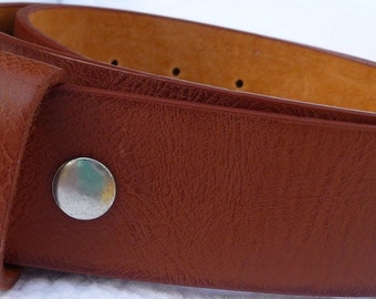 Beautiful Tan Leather Belt Strap - Snap On Removable - Womens Mens - 1.5" - 28 30 32 34 36 38 40 42 44 46 - 20+ OTHER STYLES AVAIL