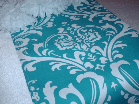 teal table wedding  il_570xN.228420311.jpg runner