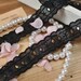 2cm x 2yards (black) cotton net embroidery lace trim (S449)
