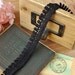 1.8cm x 2yards (black) cotton crochet lace trim (S486)