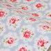 2888 - Cath Kidston Provence Rose (Light Blue) Oilcloth Waterproof Fabric - 28 Inch (Width) x 17 Inch (Length)