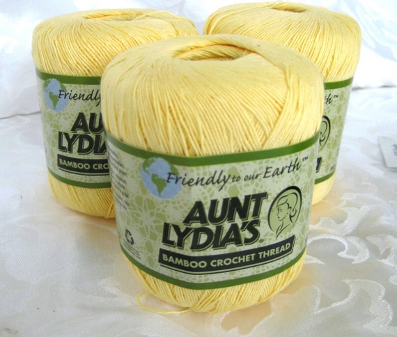 Aunt Lydia's Bamboo Crochet Thread size 10 Buttercup by crochetgal