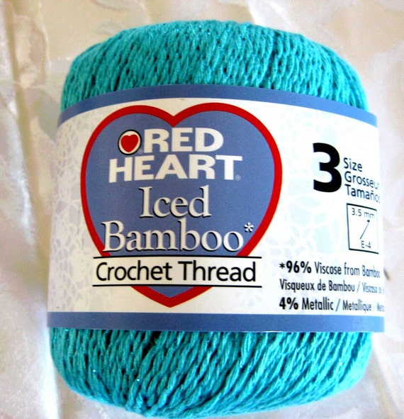 Aunt Lydias Bamboo Ice crochet thread Aqua blue by crochetgal