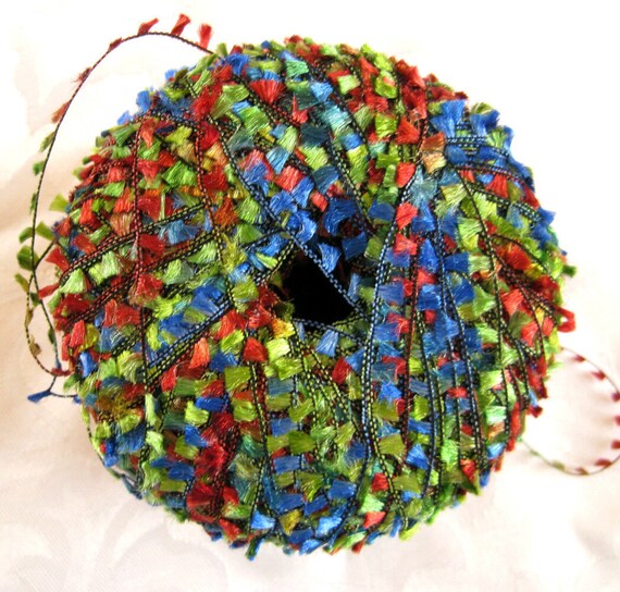 Alektra Powerful Yarns flag yarn red green blue by crochetgal