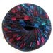 Shimmering ladder ribbon yarn, jewel tones, navy, red, green, Muench Helix yarn 5108