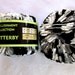 Black white flag yarn, ribbon yarn, 2 balls, Sensations Flutterby yarn