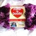 Red Heart Pomp-a-doodle yarn, Plush Plum, shades of purple, pom pom yarn, bulky weight yarn
