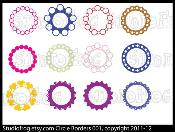 Items similar to 26 Circle Borders SVG Bundle on Etsy