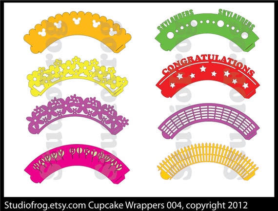 Download Cupcake Wrappers SVG Bundle 004 NEW