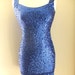 Vintage Blue Sequin Party Dress