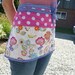 Apron with Polka Dots and Lava Flowers Utility Half Apron