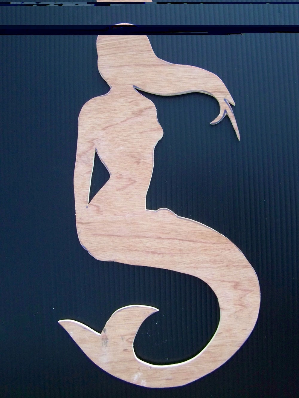 Mermaid Woodie Cutout 17x8