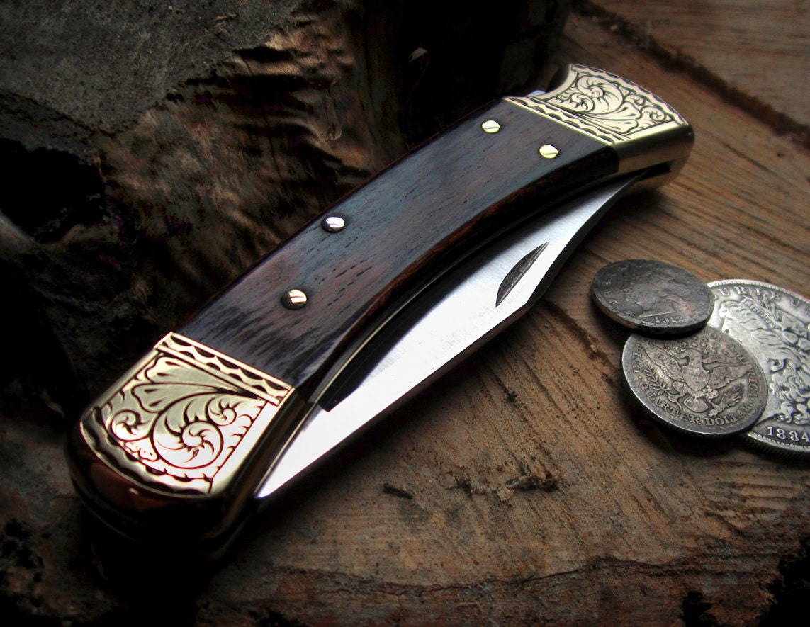 Custom Engraved Knife Buck 110 Hunting Knife Mens Gift